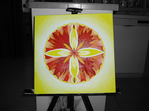 Mandala štěstí - olej na plátně — foto 2