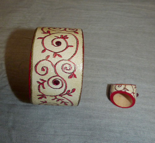 Náramek + prsten "Červené kroucení" — foto 2