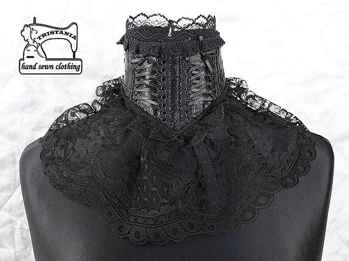 Obojkový černý náhrdelník v gothic stylu 0350 — foto 2