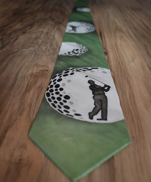 Hedvábná kravata ,,Golf,, — foto 2