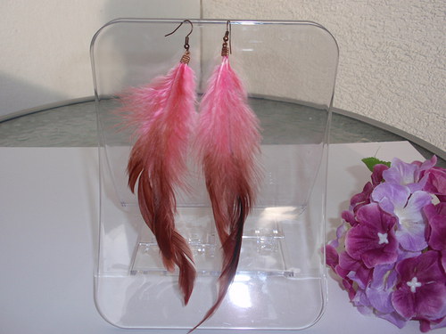 Náušnice Peříčka Fuchsia — foto 3