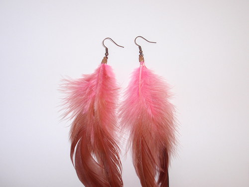 Náušnice Peříčka Fuchsia — foto 4