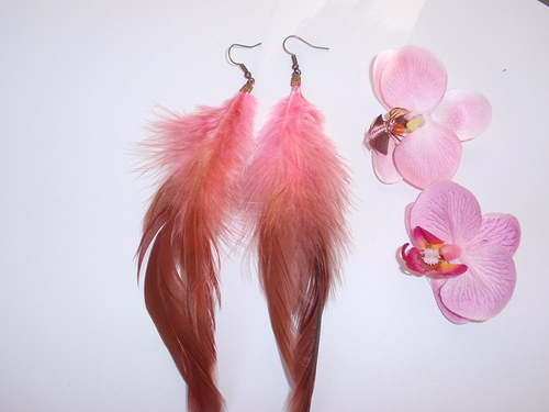 Náušnice Peříčka Fuchsia — foto 6