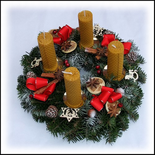 Adventní věnec - tradiční včelí — foto 3