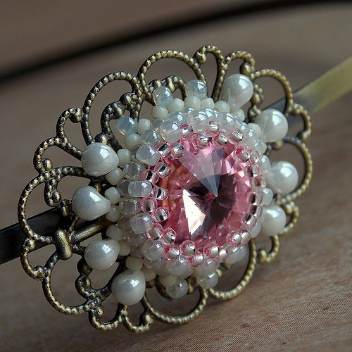 Jemněnka Romantická - Swarovski...čelenka... — foto 3