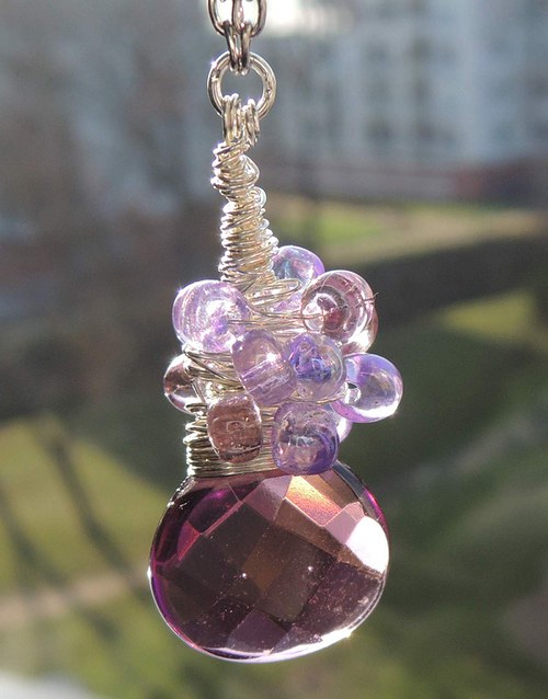 Cherry quartz náhrdelníček — foto 3