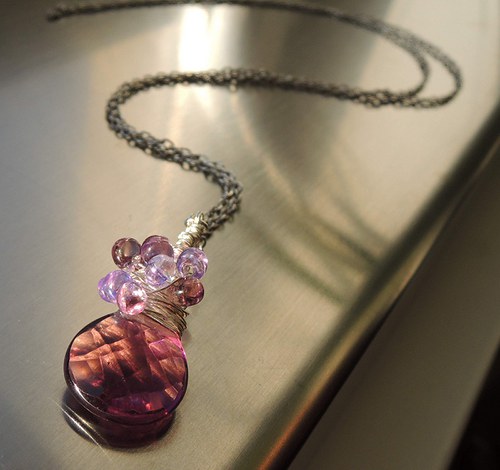 Cherry quartz náhrdelníček — foto 4
