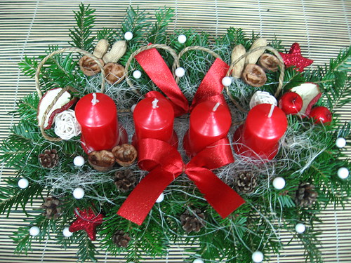 Adventní košík v červené — foto 3