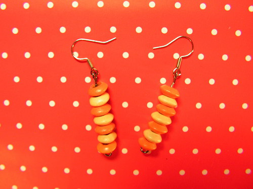 Orange Flat Wooden Beads — foto 2