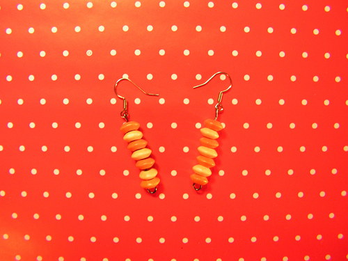 Orange Flat Wooden Beads — foto 3