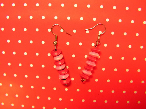 Red Flat Wooden Beads — foto 2