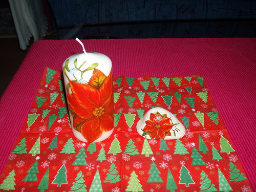 Oblázek s vánoční hvězdou — foto 2