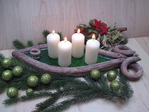 Vánoční rybka - adventní svícen — foto 2