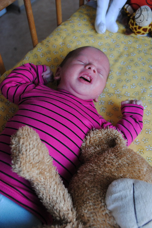 Růžové s černým pruhem, vel. 0-3 M — foto 4