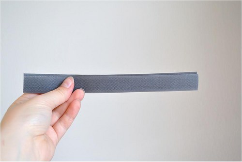Suchý zip tmavě šedý 3cm x 20cm — foto 2