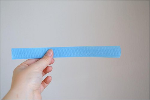 Suchý zip světle modrý 3cm x 20cm — foto 2