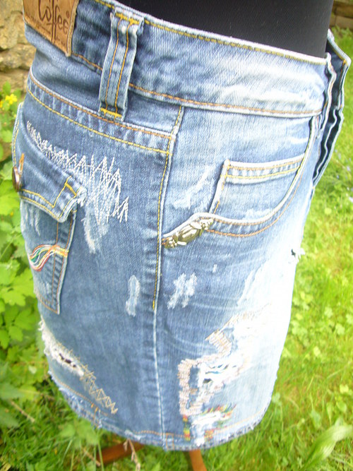Denim sukně - coffe — foto 4