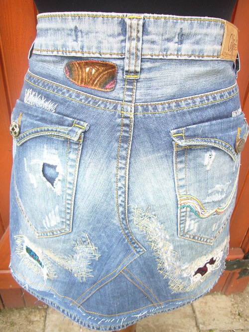 Denim sukně - coffe — foto 5