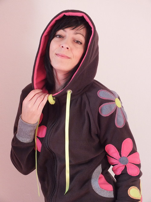 Fleecová mikinka hnědá — foto 3