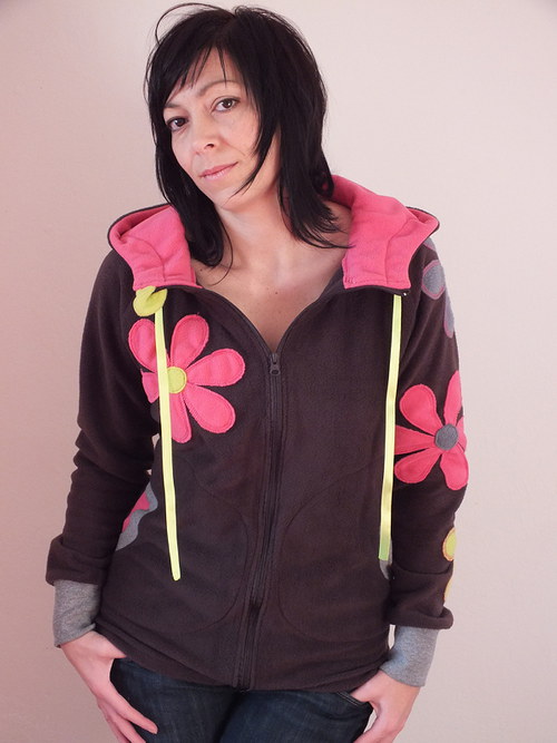 Fleecová mikinka hnědá — foto 6
