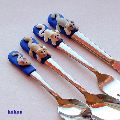 Dětský příbor - kočky — foto 2