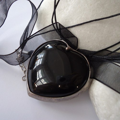 Luxusní srdce velké (obsidián)... — foto 3