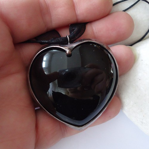 Luxusní srdce velké (obsidián)... — foto 4
