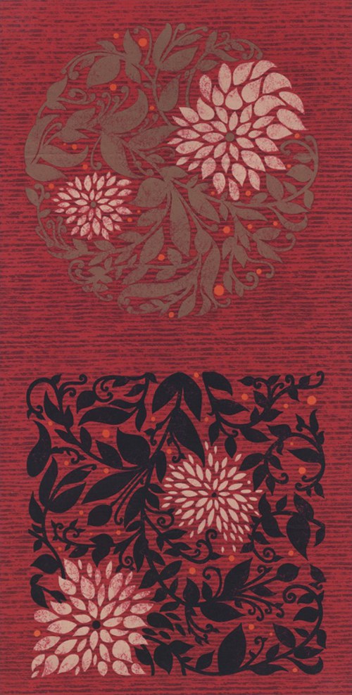 Látka Vínový ornamentový panel 60 cm — foto 2