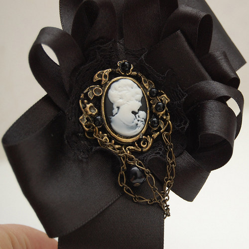 Black mademoiselle vintage ... čelenka — foto 5