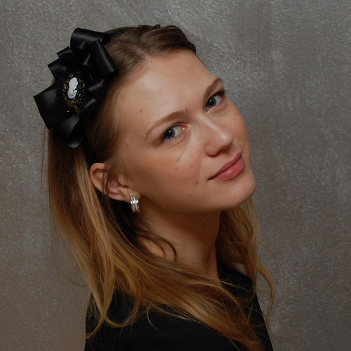 Black mademoiselle vintage ... čelenka — foto 6