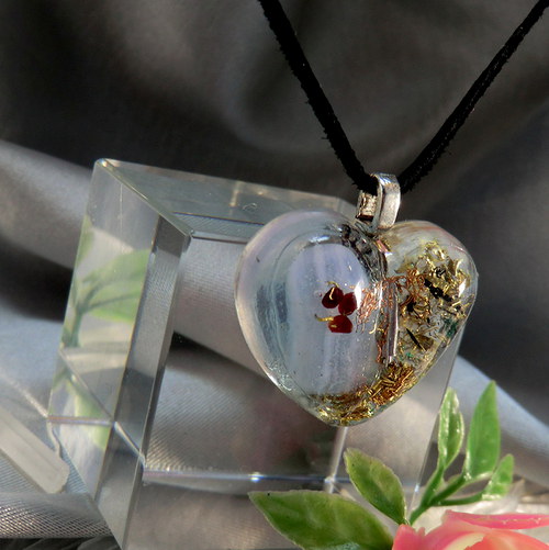 Orgonit * Magické srdíčko (3) s chalcedonem — foto 3