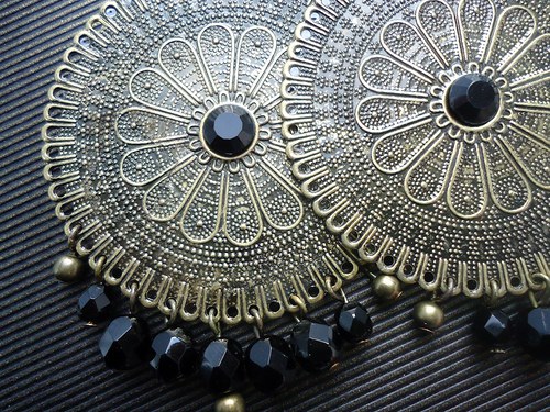Náušnice " Black filigree " — foto 2