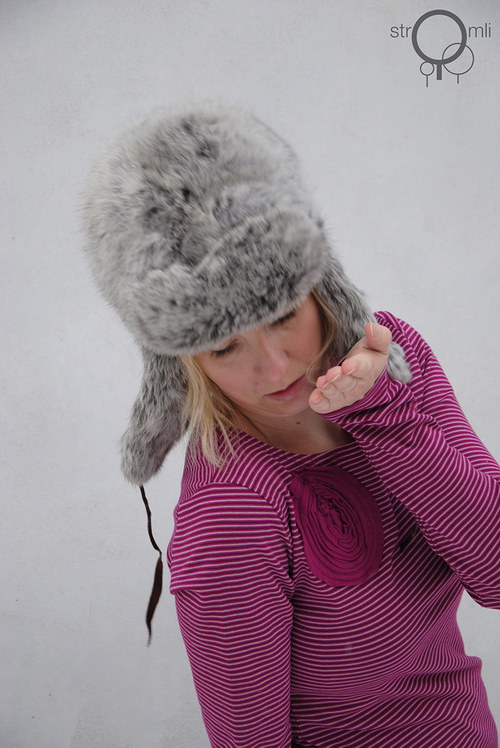 Lila pruhované s aplikací, vel. M — foto 4