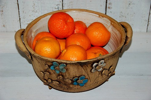 Mísa hluboká-modré květy — foto 2