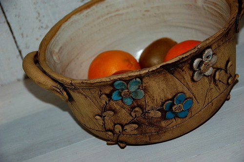 Mísa hluboká-modré květy — foto 5