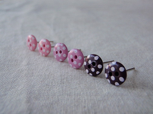 Naušničky "Buttons" - 3 páry! — foto 2