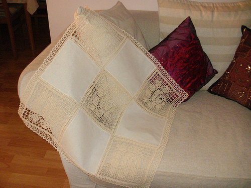 Béžová patchworková dečka — foto 2