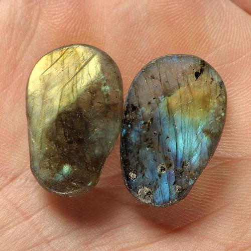 Labradorit- CABOCHON- lebky-pár — foto 2