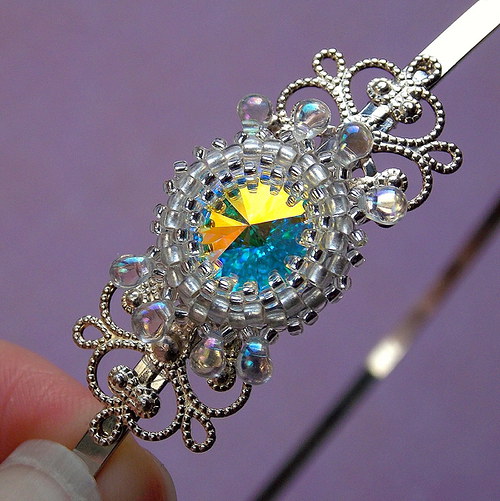 Rosněnka Romantická - Swarovski...čelenka... — foto 3