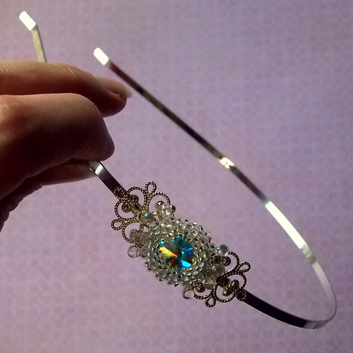 Rosněnka Romantická - Swarovski...čelenka... — foto 4