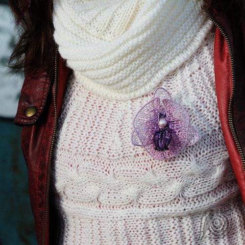 Orchidea (brož/přívěšek) — foto 3
