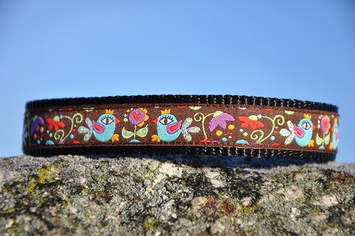 Obojek ptáčkový hnědý 25 - 35 cm — foto 2