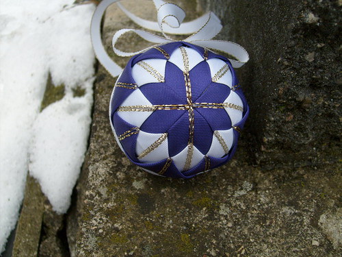 Dekorační malá koule tmavěmodrá — foto 2