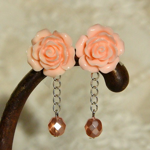 Náušnice " Tea rose " — foto 3
