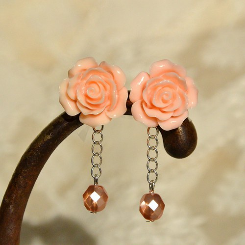 Náušnice " Tea rose " — foto 5