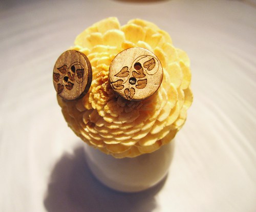 Naušničky knoflíky — foto 4