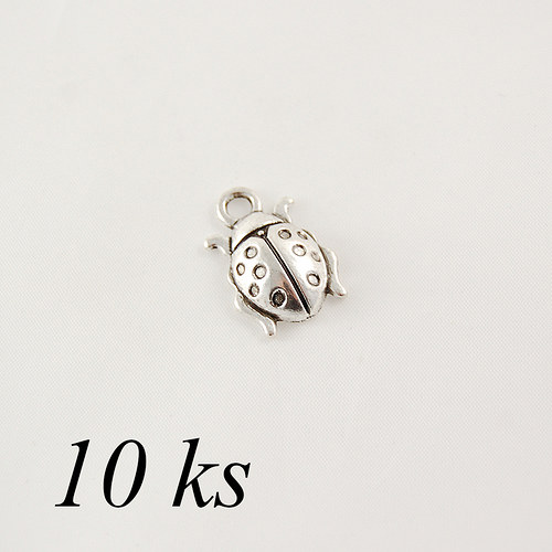 Stříbrná beruška - 10ks — foto 2