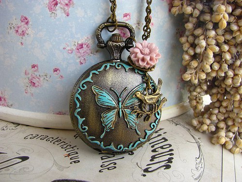 Náhrdelník Patina butterfly II — foto 2