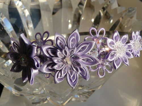 Kanzashi čelenka Radmila — foto 2