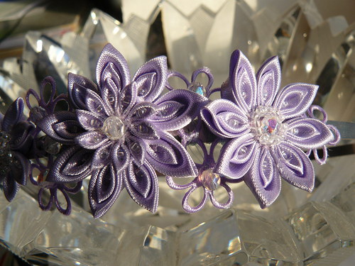 Kanzashi čelenka Radmila — foto 3
